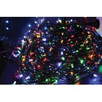 Гирлянда клип-лайт IQ LED 12В, 15CM, 100M, WITH CLEAR CAP мульти. темно- зеленый провод