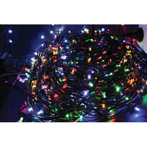 Гирлянда клип-лайт IQ LED 12В, 15CM, 100M, WITH CLEAR CAP мульти. темно- зеленый провод