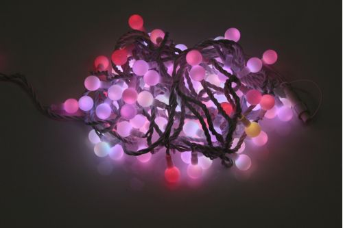 Гирлянда постоянного свечения  IQ LED 15M, 25MM, 240V, медленная смена 8-ми цветов