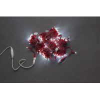 Гирлянда постоянного свечения  IQ LED 20M, 240V, белая / красный провод
