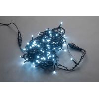 Гирлянда с FLASH мерцанием  IQ LED 10M, 240V, белая / черный провод / белый FLASH 
