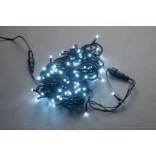Гирлянда с FLASH мерцанием  IQ LED 10M, 240V, белая / черный провод / белый FLASH 