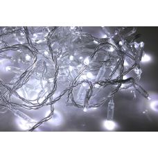 Гирлянда с FLASH мерцанием IQ LED 20M, 24V, белая / белый FLASH на прозрачном проводе