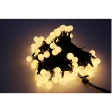 Гирлянда с насадками IQ LED 15M, 25MM, 240V, белая Т./черный провод