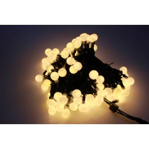 Гирлянда с насадками IQ LED 15M, 25MM, 240V, белая Т./черный провод