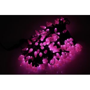 Гирлянда с насадками IQ LED 20м, светодиодов, розовый