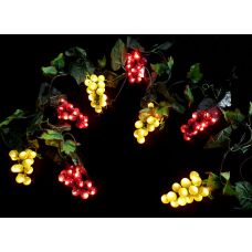 Гирлянда с насадками IQ LED 240V, 2,30М, роз, лиловый виноград/ темно-зел