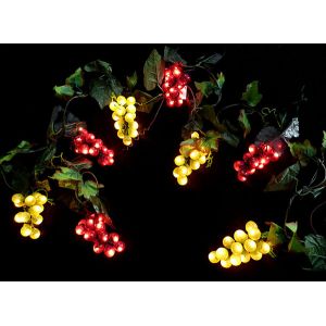 Гирлянда с насадками IQ LED 240V, 2,30М, роз, лиловый виноград/ темно-зел
