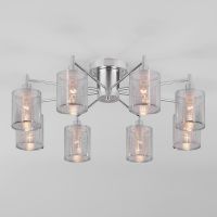 Хромированная люстра с металлическими абажурами Eurosvet 70109/8 хром