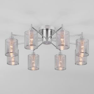 Хромированная люстра с металлическими абажурами Eurosvet 70109/8 хром