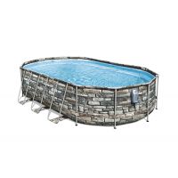 Каркасный бассейн Bestway Power Steel Swim Vista 56719 (610x366x122, с фильтр-насосом и лестницей)