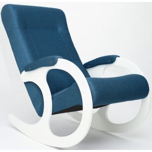 Кресло-качалка Бастион-3 арт. Bahama lagoon ноги белые