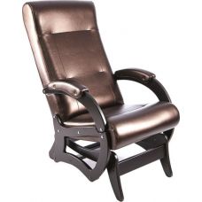 Кресло-качалка Бастион 6 гляйдер (экокожа, dark brown/черный)