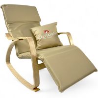 Кресло-качалка Calviano Comfort 1 светло-бежевое PU