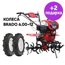 Культиватор Brado GM-1400SX + колеса Brado 6.00-12