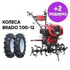 Культиватор Brado GM-1400SX + колеса Brado 7.00-12