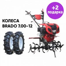  Культиватор Brado GT-1000SX + КОЛЕСА Brado 7.00-12