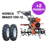 Культиватор Skiper SP-1800S + колеса BRADO 7.00-12