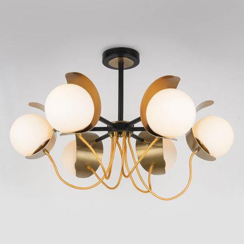 Люстра в стиле лофт с поворотными рожками Eurosvet 70110/6 черный