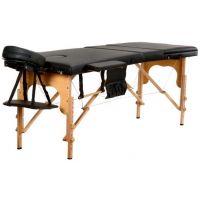 Массажный стол BodyFit складной 3-х секционный 60 см деревянный черный