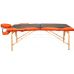 Массажный стол Atlas Sport складной 2-с 60 см деревянный + сумка (черно-оранжевый)