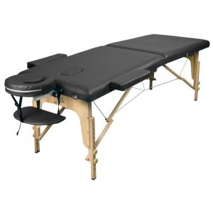 Массажный стол Atlas Sport складной 2-с 60 см деревянный + сумка в подарок (черн..