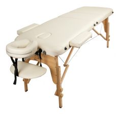 Массажный стол Atlas Sport 60 см складной 3-с деревянный + сумка (бежевый)
