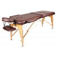 Массажный стол AtlasSport 60 см складной 3-с деревянный + сумка (коричневый)