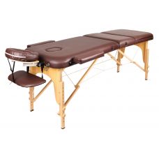 Массажный стол AtlasSport 60 см складной 3-с деревянный + сумка (коричневый)