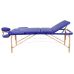 Массажный стол Atlas Sport 60 см складной 3-с деревянный + сумка (синий)