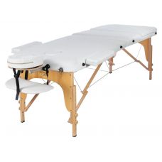 Массажный стол AtlasSport 70 см складной 3-с деревянный (белый)