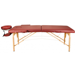 Массажный стол Atlas Sport 70 см складной 3-с деревянный (бургунди)