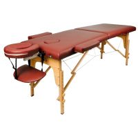 Массажный стол Atlas Sport складной 2-с деревянный 70 см бургунди