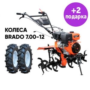 Мотоблок Skiper SP-1800SE Expert + колеса Brado 7.00-12