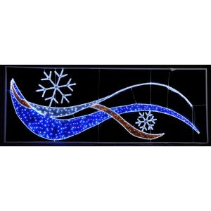 Фигура Light-neon "Большая и маленькая снежинка в полете"