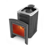 Печь банная Термофор Гейзер Мини 2016 Carbon Витра ЗК антрацит
