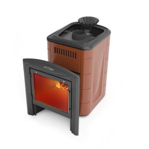 Печь банная Термофор Гейзер Мини 2016 Carbon Витра ЗК терракота