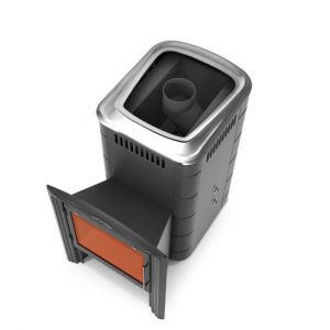 Печь банная Термофор Тунгуска 2017 Inox Витра ТО антрацит