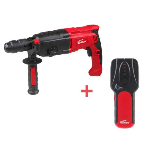 Перфоратор WORTEX RH 2829 X в чем. + (2 зубила, 3 сверла) + АКЦИЯ (Детектор проводки MD 3009)