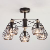 Потолочная люстра с хрусталем Eurosvet 70075/5 черный