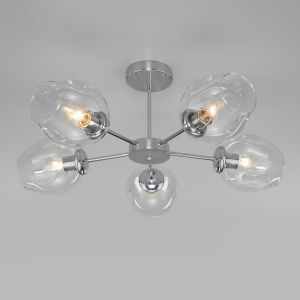 Потолочная люстра со стеклянными плафонами Eurosvet 30154/5 хром