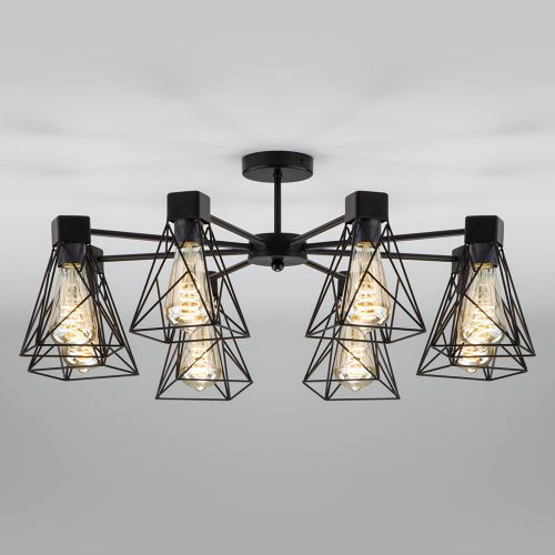 Потолочная люстра в стиле лофт Eurosvet 70107/8 черный
