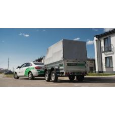 Прицеп Титан 3015-03 2ос (3,0х1,5 борт 30см, тент 120см Аэро)