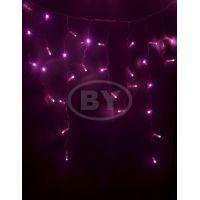 Светодиодная бахрома "Айсикл белый" Light-neon 2.4*0.6 м розовый