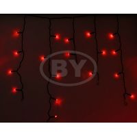 Светодиодная бахрома "Айсикл чёрный"  Light-neon 4.8*0.6 м красный [255-132]