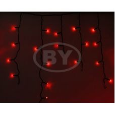 Светодиодная бахрома "Айсикл чёрный"  Light-neon 4.8*0.6 м красный [255-132]
