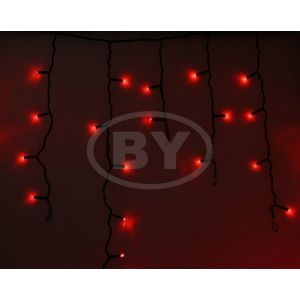 Светодиодная бахрома "Айсикл чёрный"  Light-neon 4.8*0.6 м красный [25..