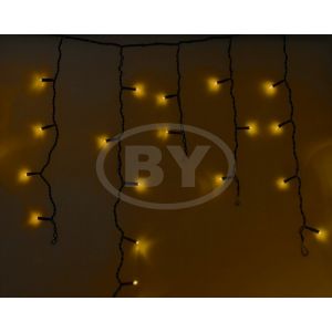 Светодиодная бахрома "Айсикл чёрный" Light-neon 4.8*0.6 м жёлтый [255-..