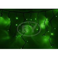 Светодиодная бахрома "Айсикл чёрный" Light-neon 5.6*0.9 м зеленый