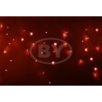 Светодиодная бахрома "Айсикл прозрачный" Light-neon 4.8*0.6 м красный